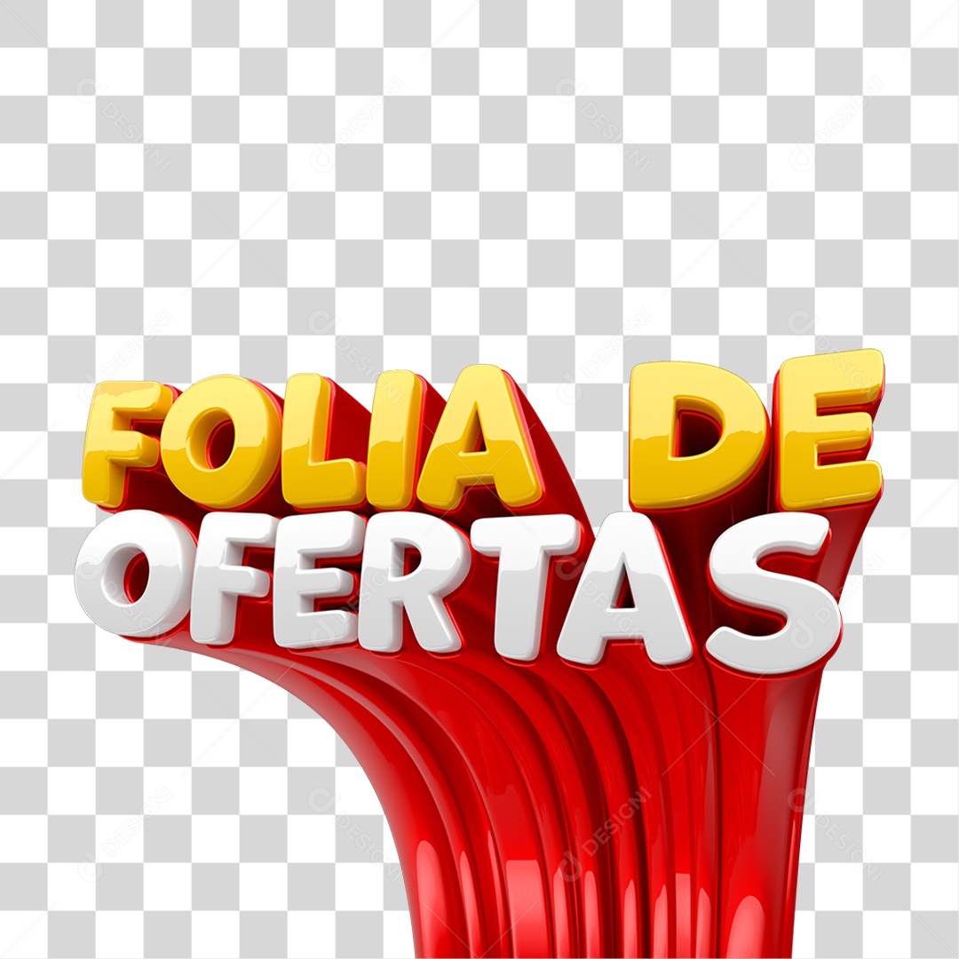 Selo 3D Folia de Ofertas PNG Transparente
