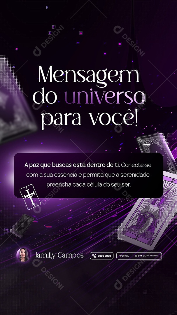 Story Taróloga Mensam do Universo para Você Social Media PSD Editável
