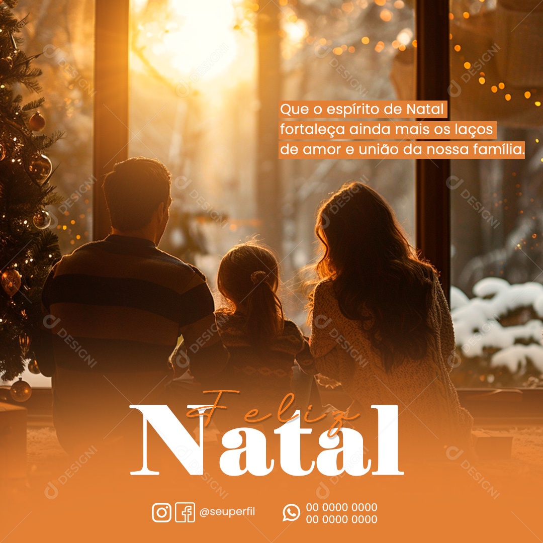 Feliz Natal 25 De Dezembro Saúde e  ProsperidadeSocial Media PSD Editável