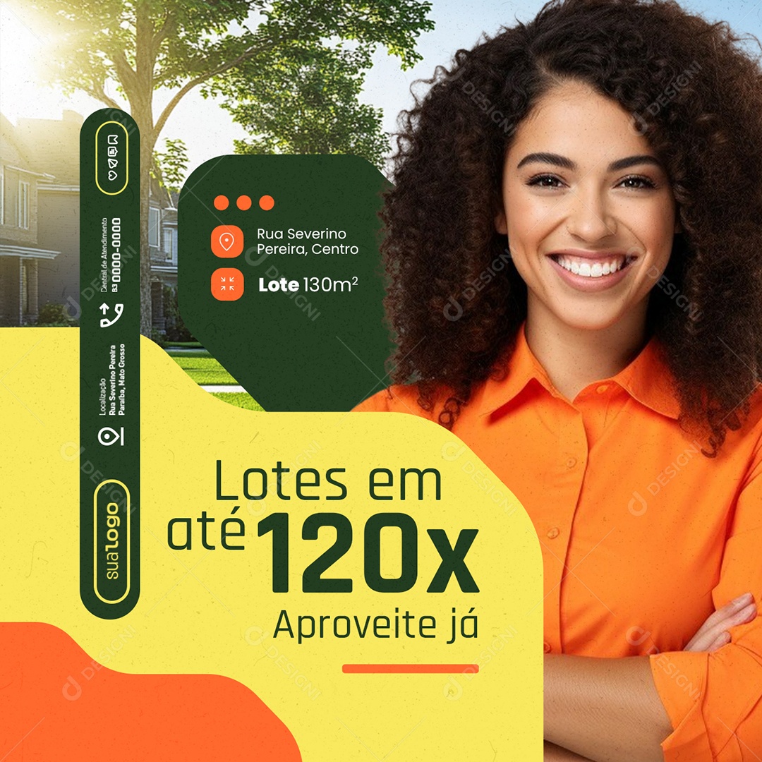 Loteamento Lotes em até Cento e Vinte Social Media PSD Editável