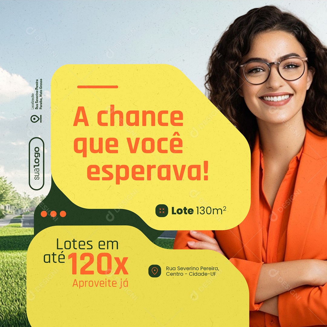 Loteamento A Chance Que Você Esperava Social Media PSD Editável