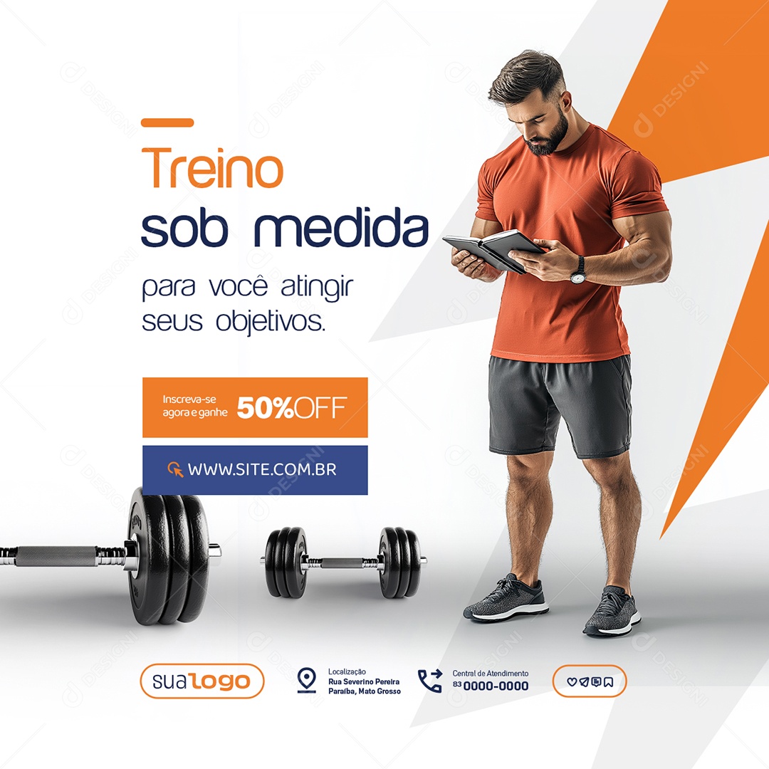 Academia Treino Sob Medida Social Media PSD Editável
