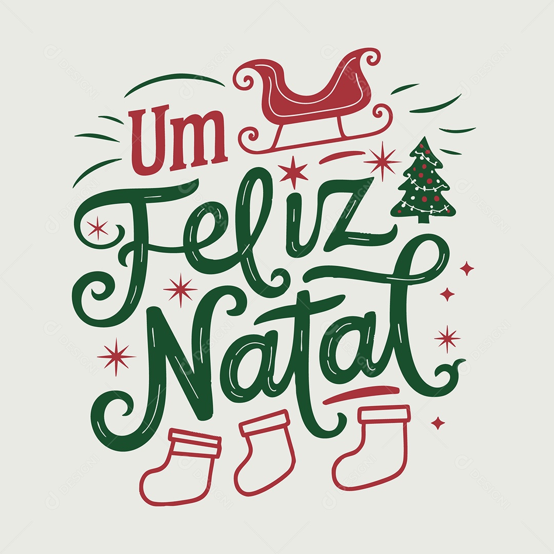 Lettering Christmas Illustration Vector EPS