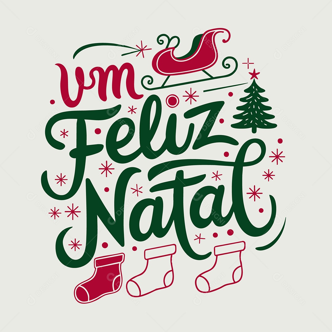 Lettering de Natal Ilustração Vetor EPS