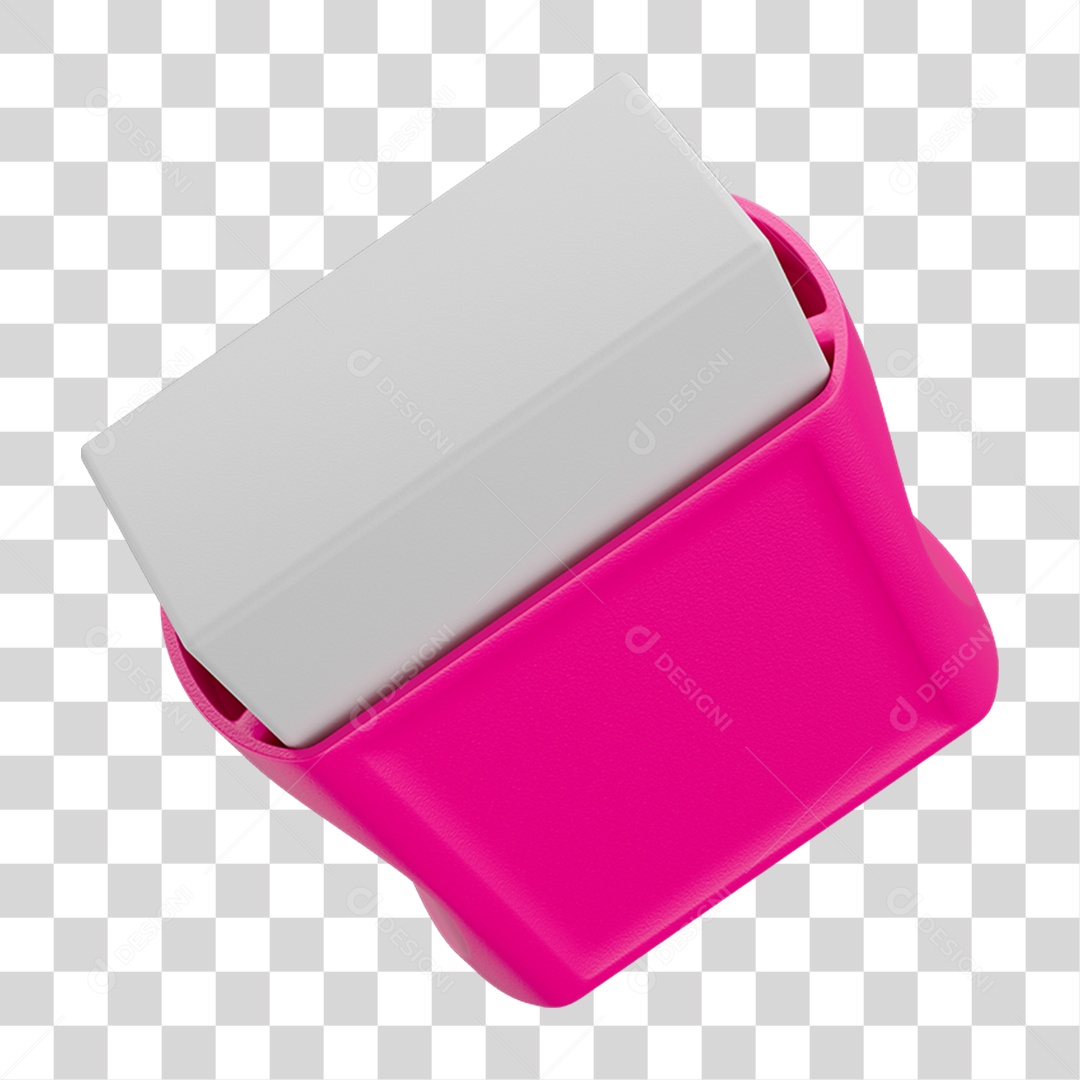Elemento 3D Borracha Escolar PNG Transparente