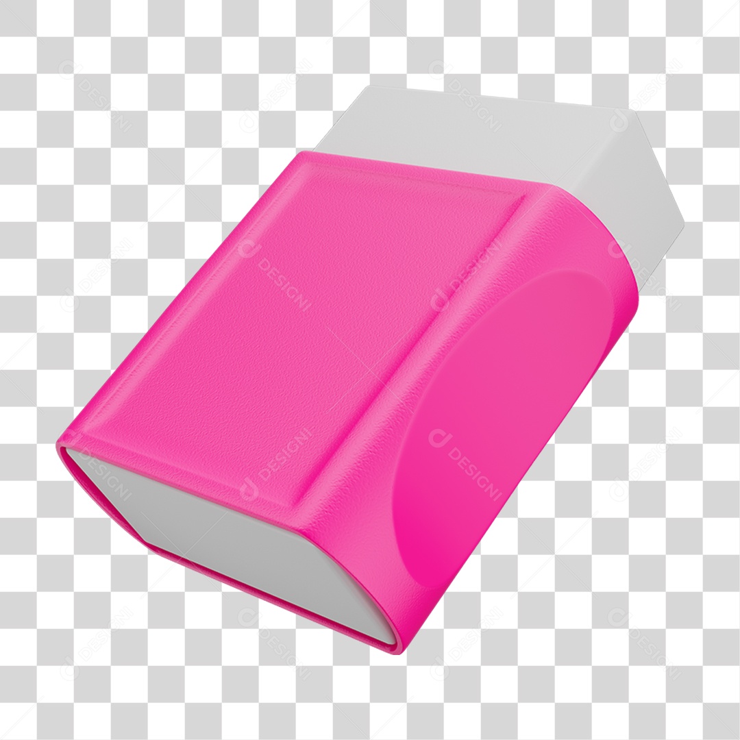 Elemento 3D Borracha Escolar PNG Transparente