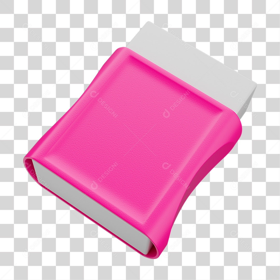 Elemento 3D Borracha Escolar PNG Transparente
