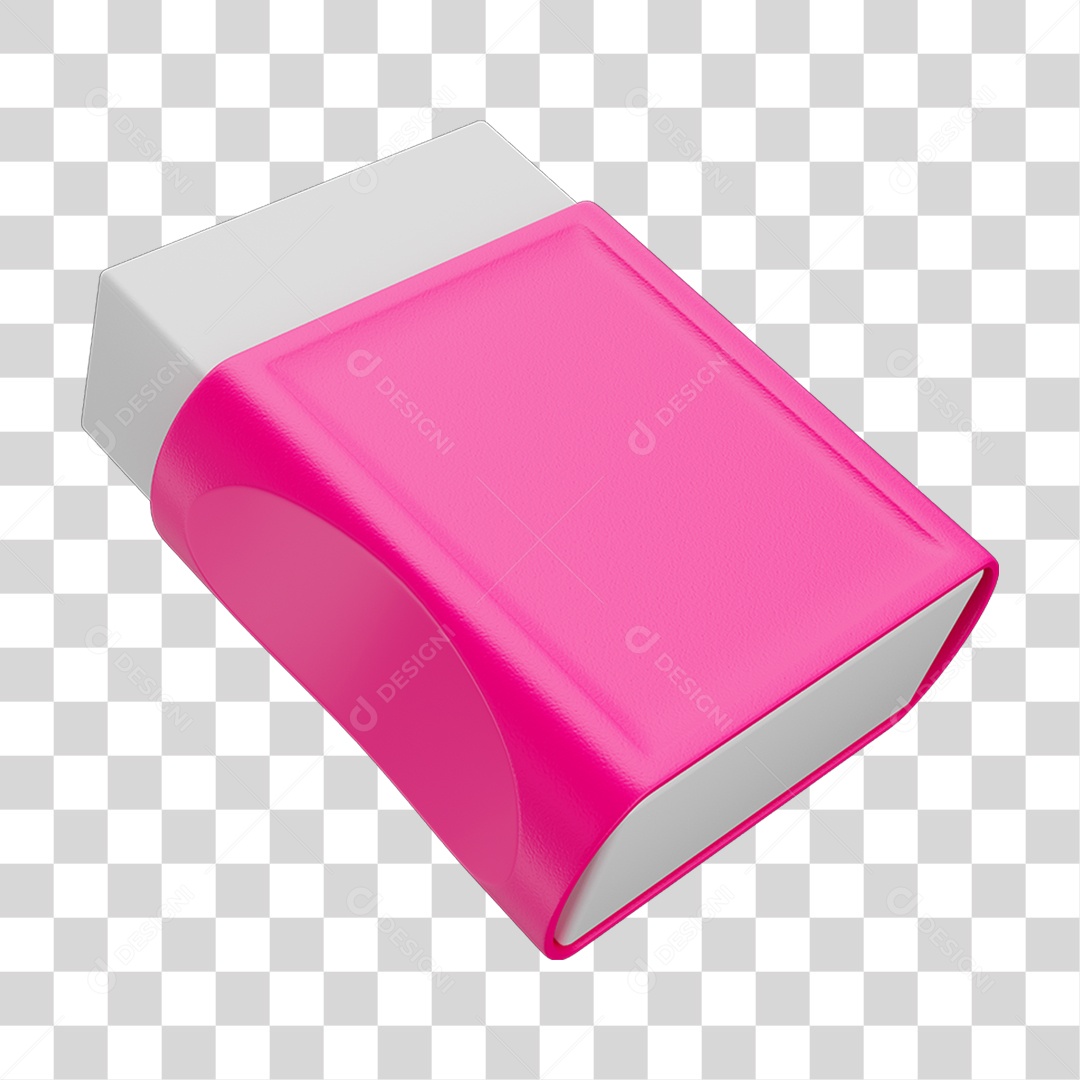 Elemento 3D Borracha Escolar PNG Transparente