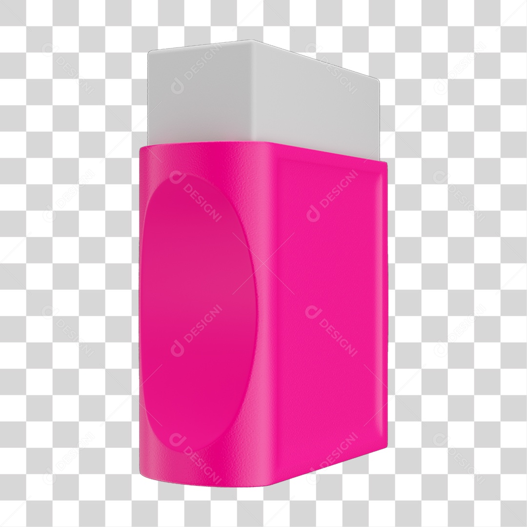 Elemento 3D Borracha Escolar PNG Transparente