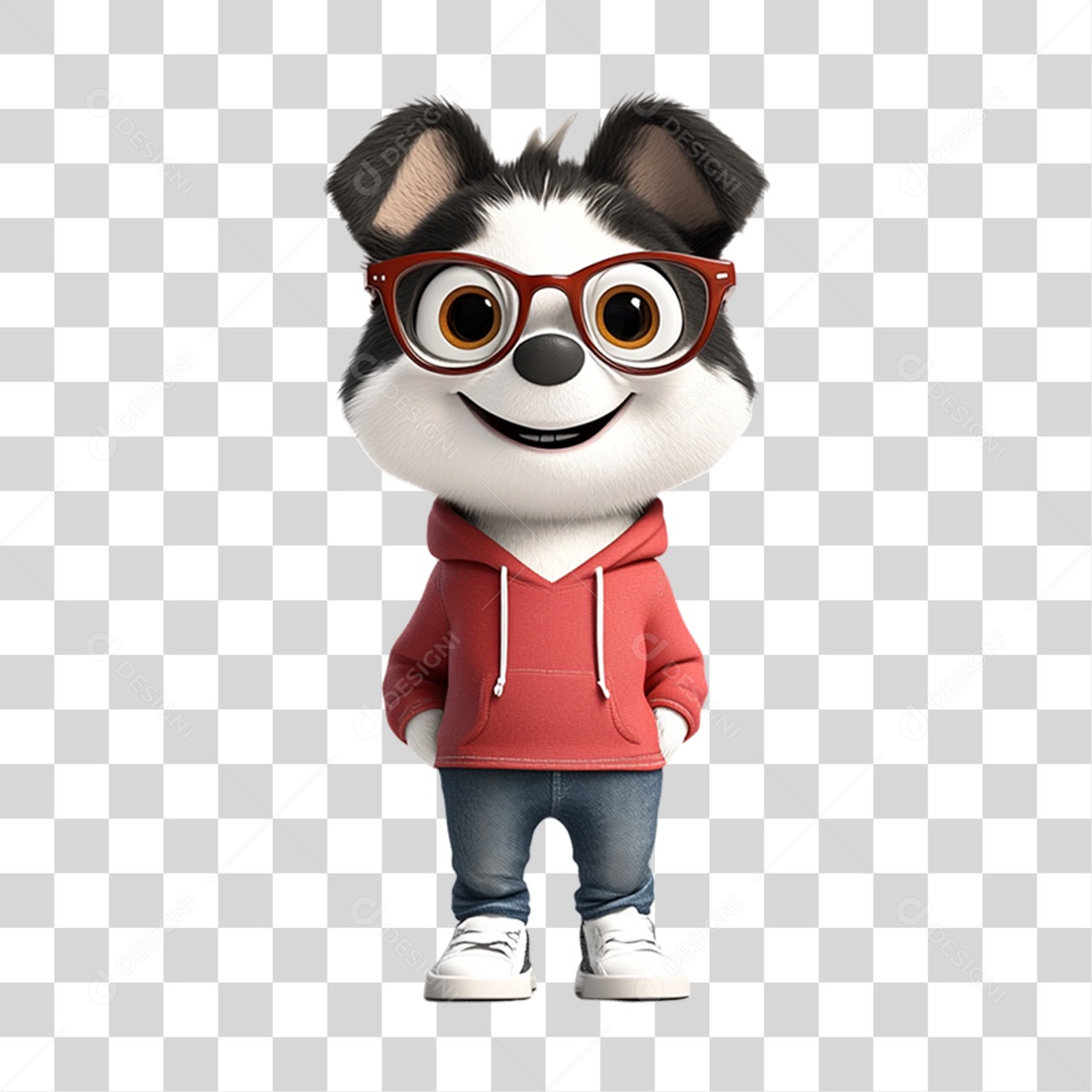 Mascote Pet com Roupa PNG Transparente