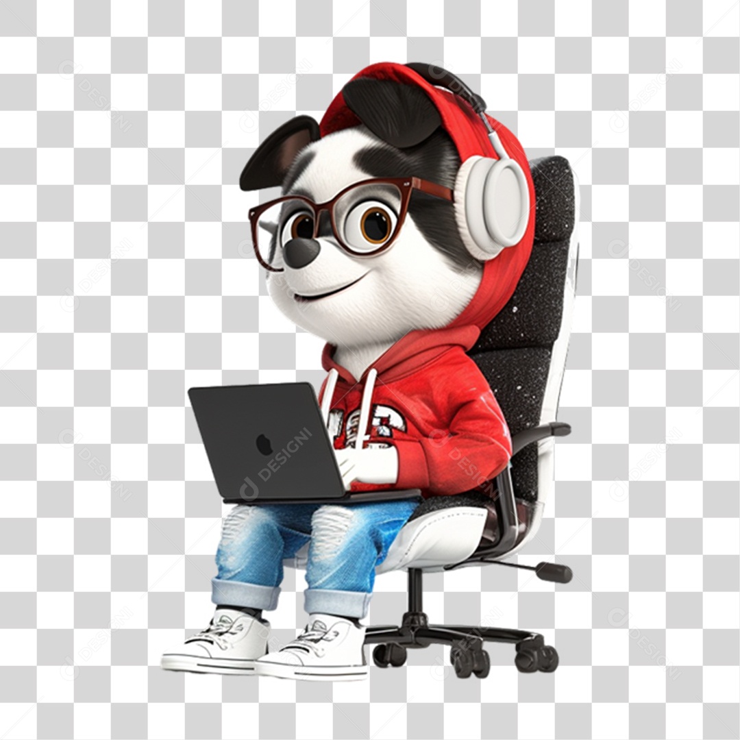 Mascote Pet com Roupa PNG Transparente