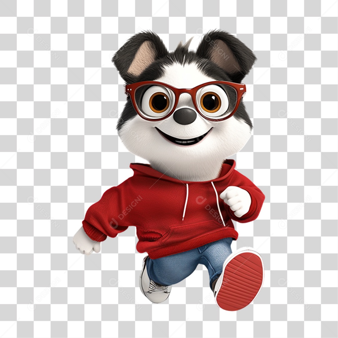 Mascote Pet com Roupa PNG Transparente