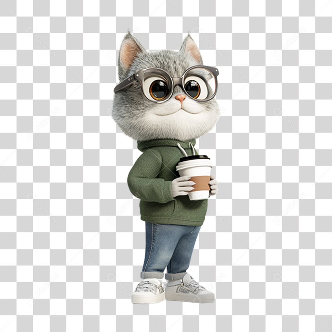 Mascote Pet com Roupa PNG Transparente