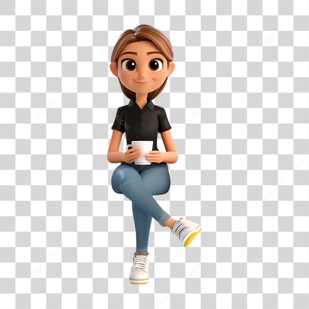 Personagem Mulher PNG Transparente