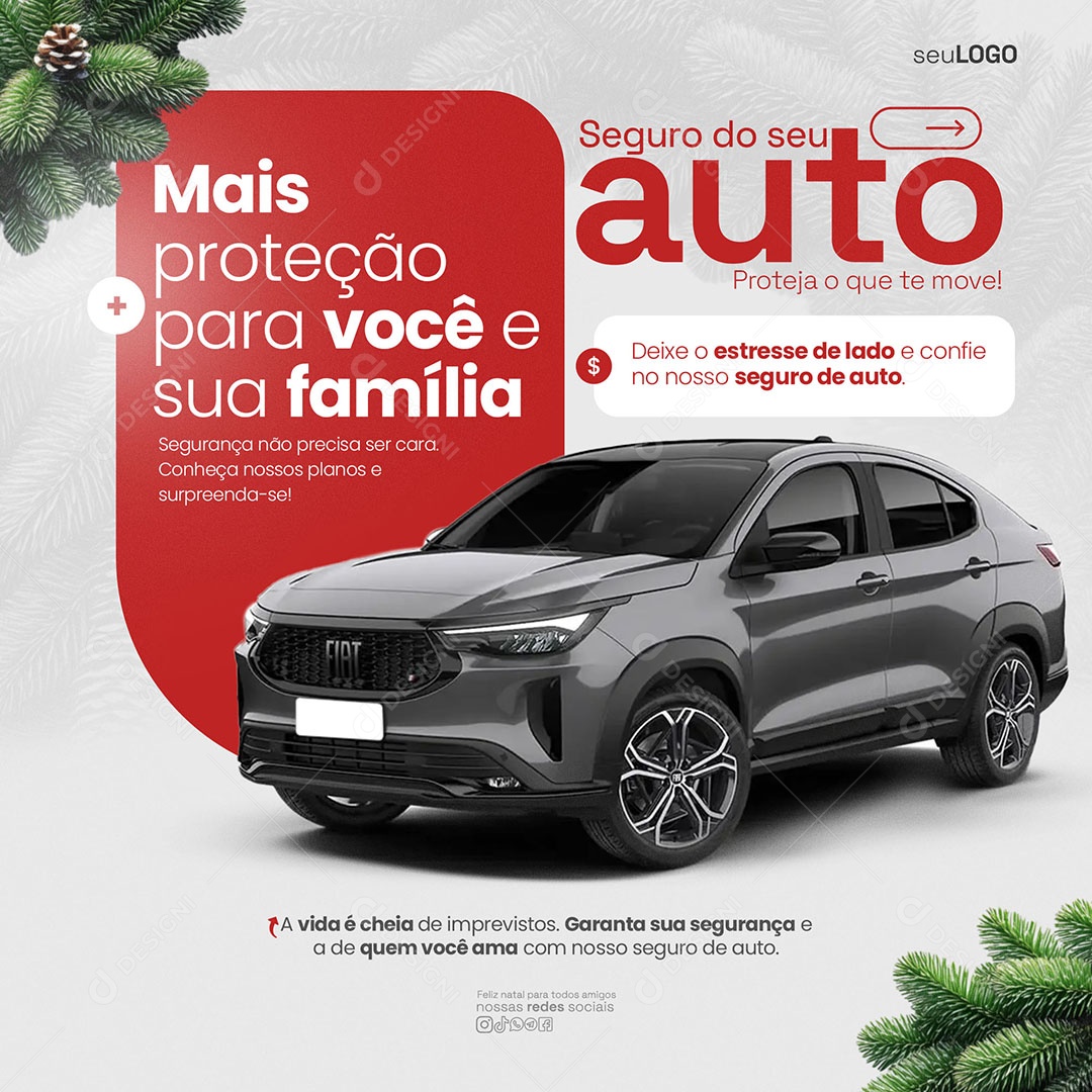Seguradora Mais Proteção Para Você e Sua família Social Media PSD Editável