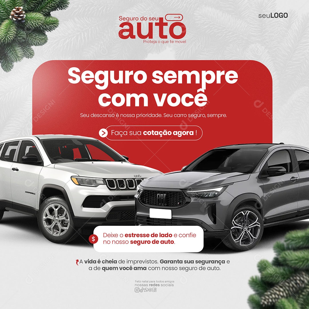 Seguradora Seguro Sempre Com Você Social Media PSD Editável