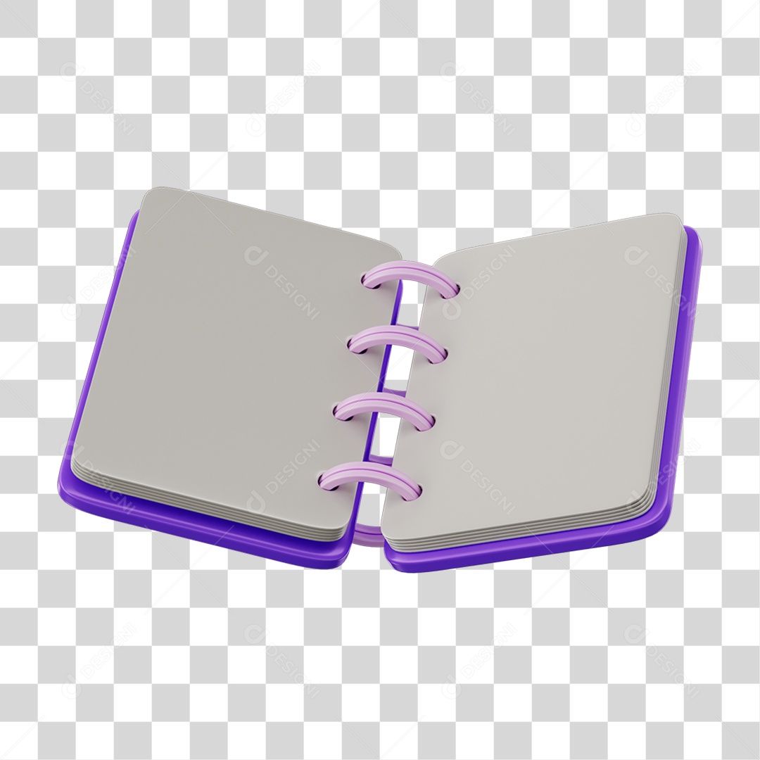 Elemento 3D Agenda PNG Transparente