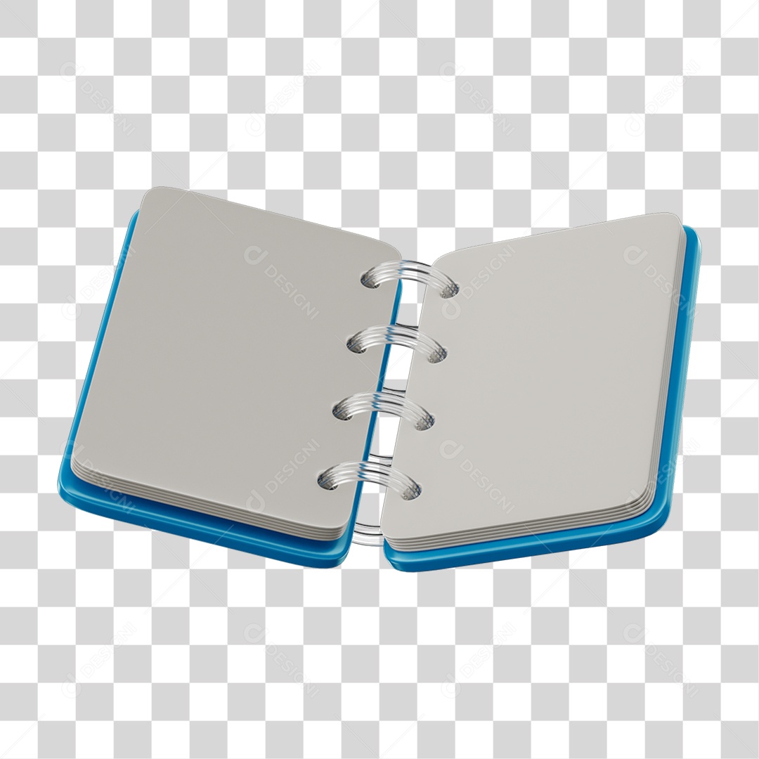 Elemento 3D Agenda PNG Transparente