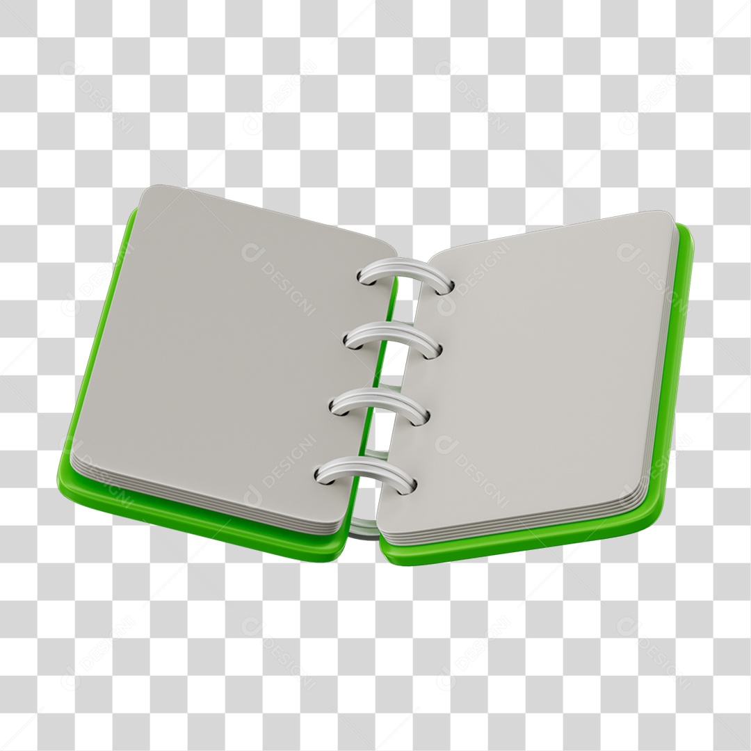 Elemento 3D Agenda PNG Transparente