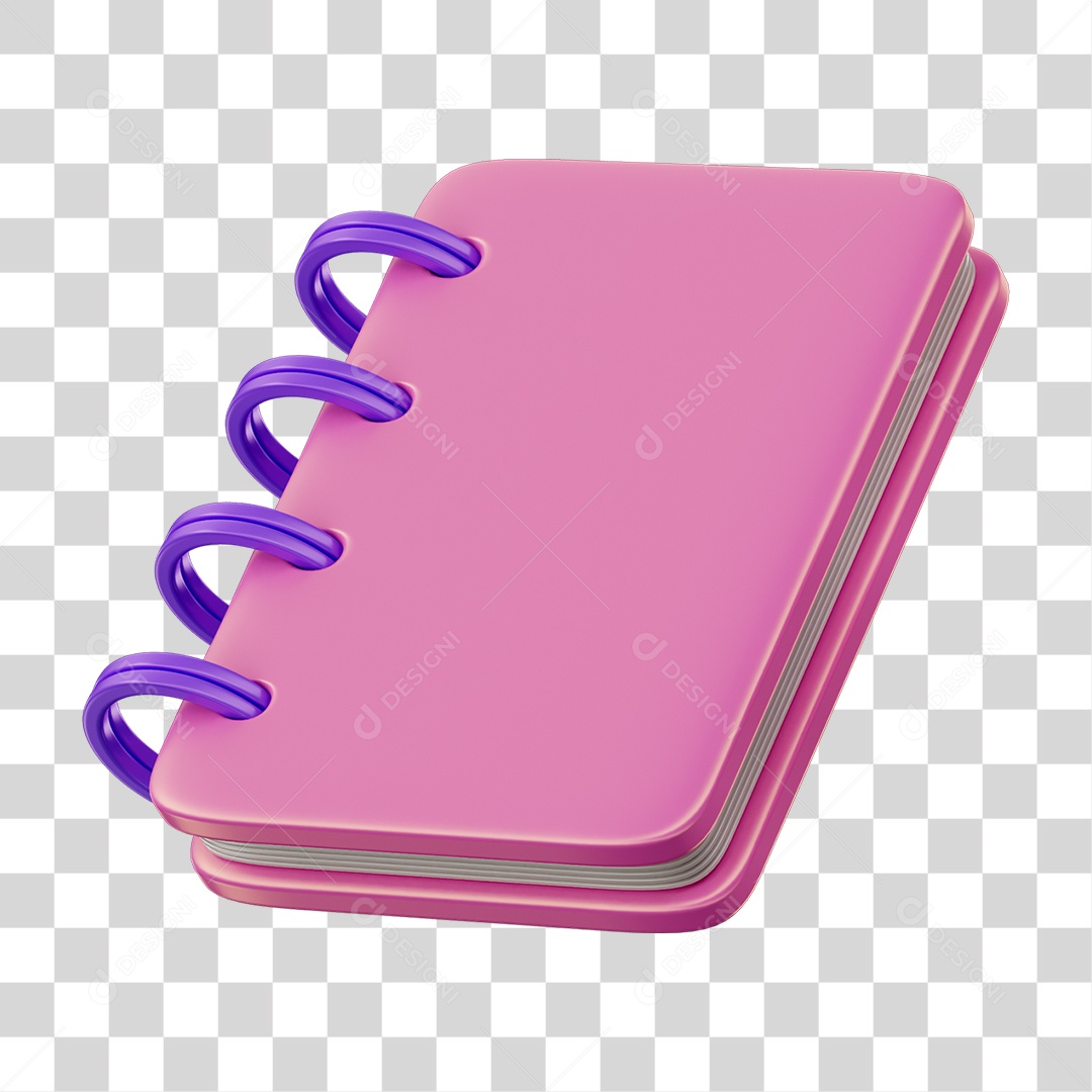 Elemento 3D Agenda PNG Transparente