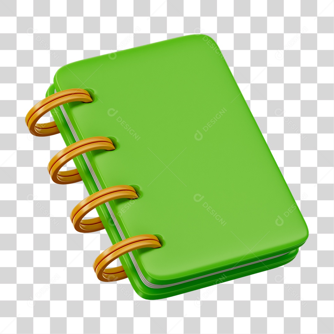 Elemento 3D Agenda PNG Transparente