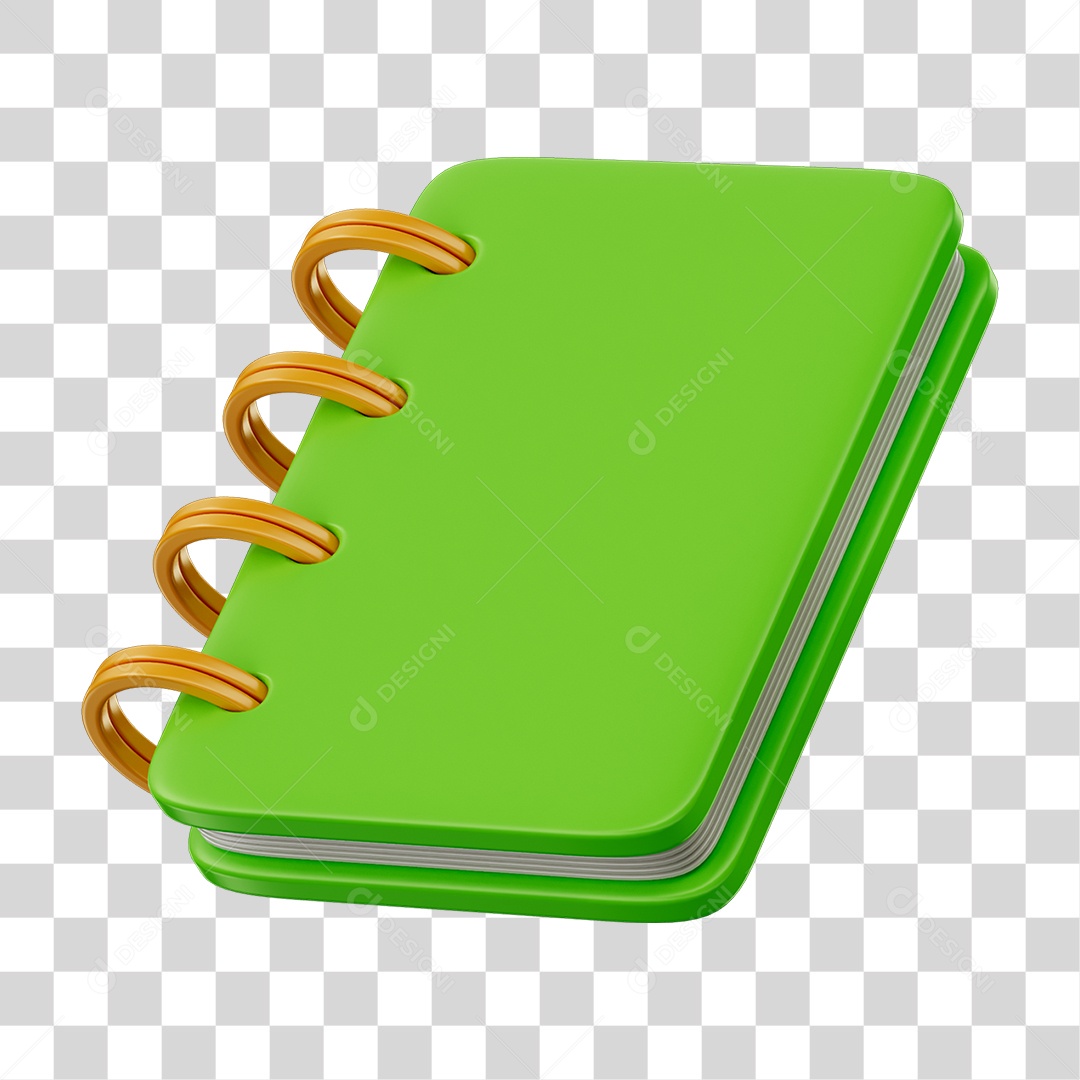 Elemento 3D Agenda PNG Transparente