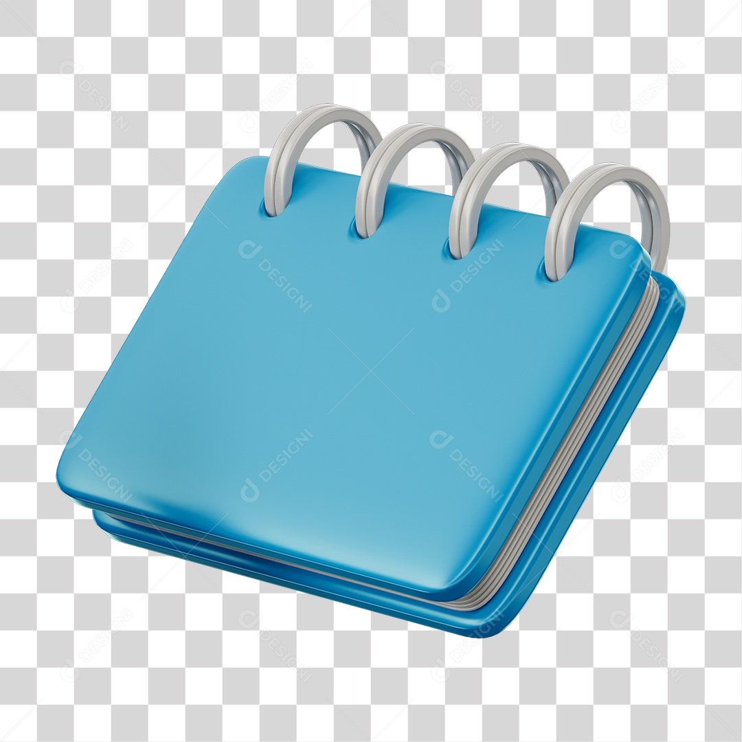 Elemento 3D Agenda PNG Transparente