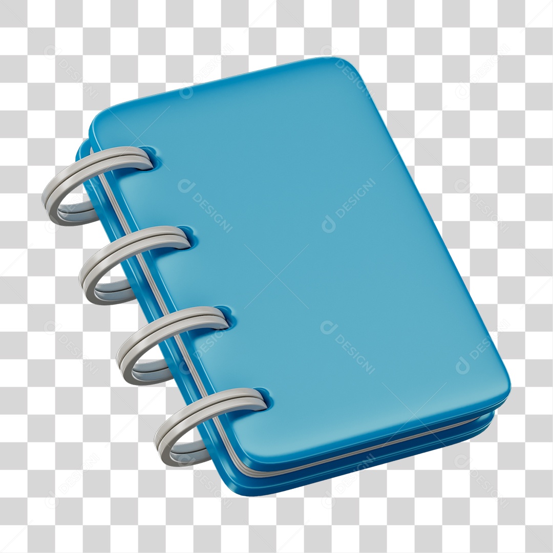 Elemento 3D Agenda PNG Transparente