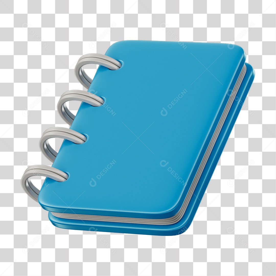 Elemento 3D Agenda PNG Transparente