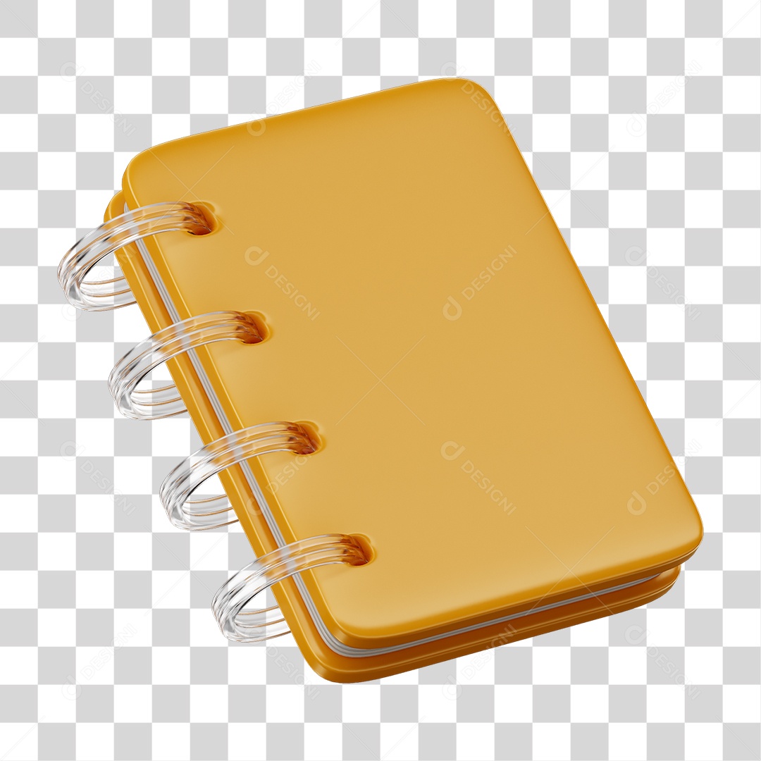 Elemento 3D Agenda Caderneta PNG Transparente