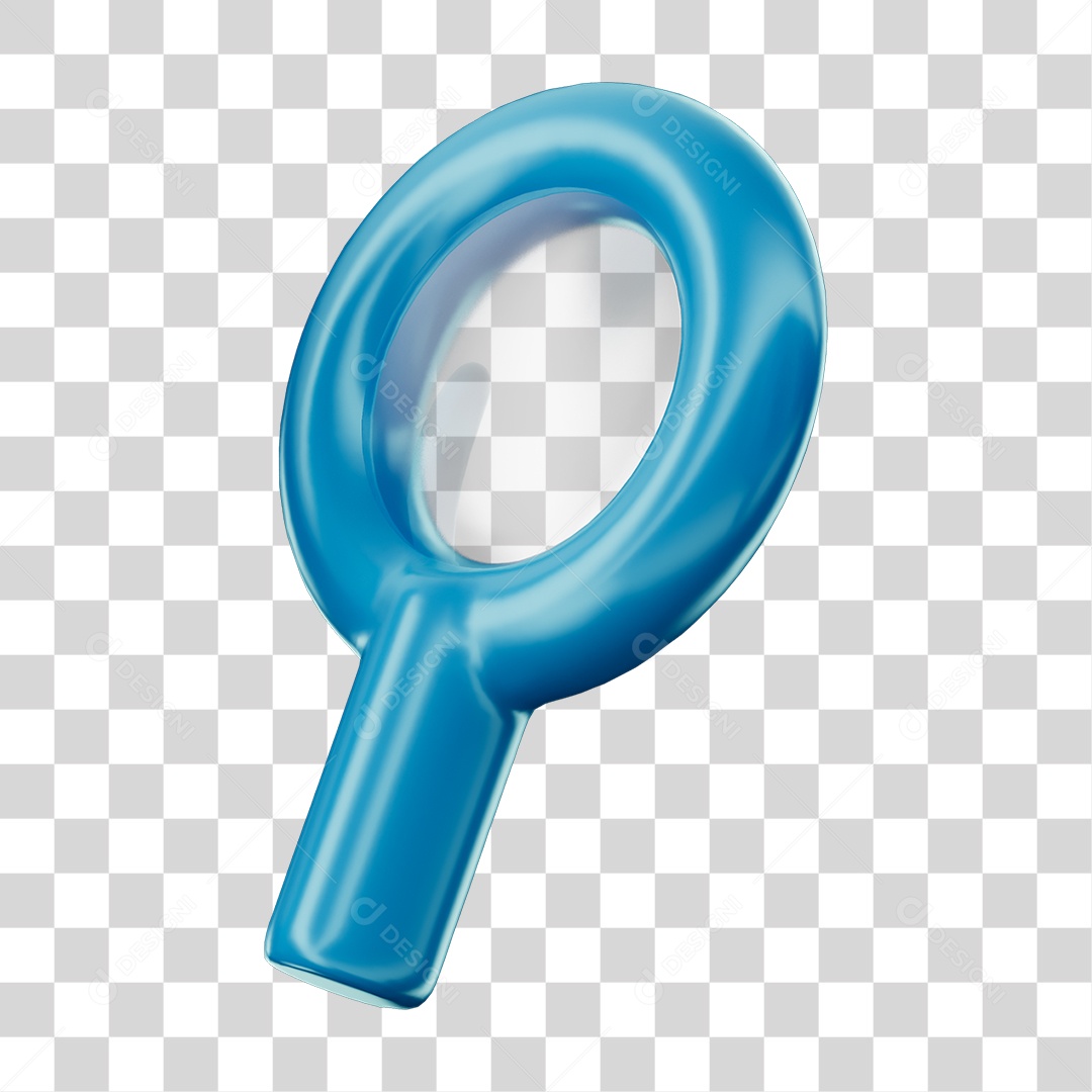 Elemento 3D Lupa Pesquisa PNG Transparente