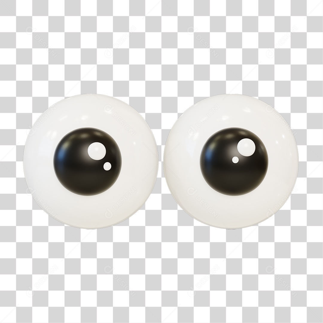 Elemento 3D Olhos PNG Transparente