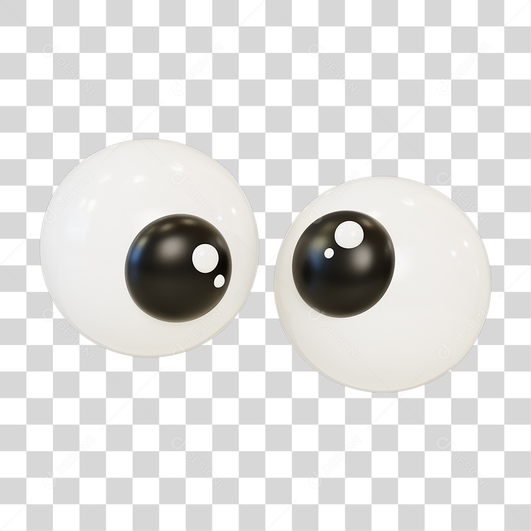 Elemento 3D Olhos PNG Transparente