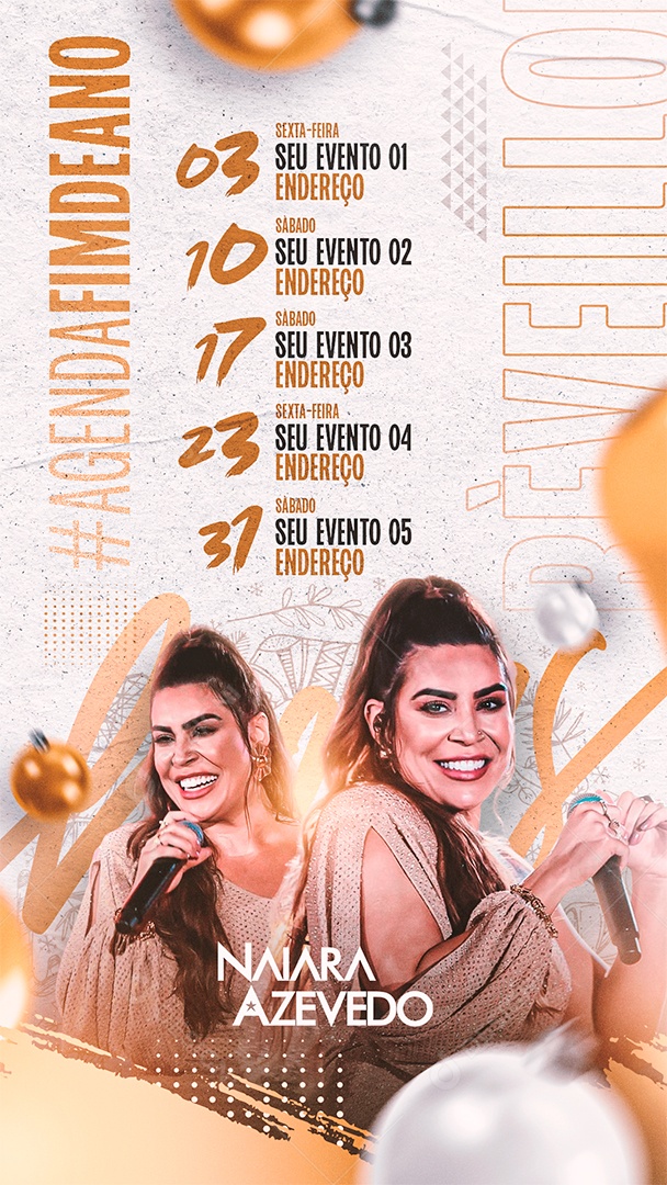 Story Flyer Agenda Fim de Ano Social Media PSD Editável