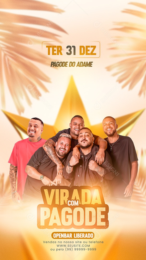 Story Flyer Pagode Virada De Ano Social Media PSD Editável