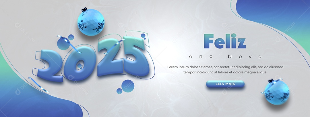 Banner Feliz Ano Novo 01 de Janeiro Social Media PSD Editável