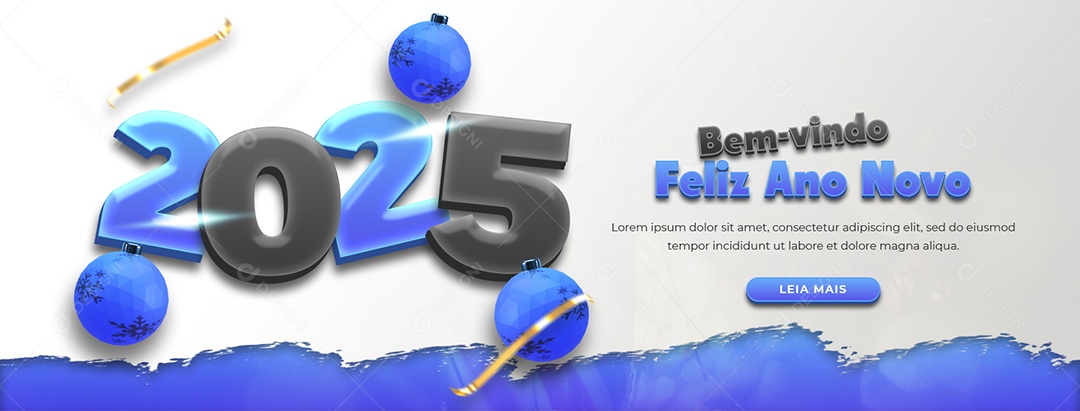 Banner Feliz Ano Novo 01 de Janeiro Social Media PSD Editável