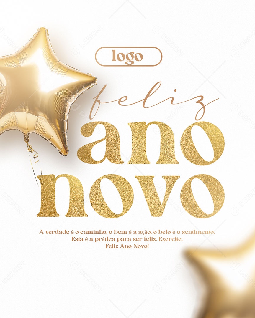 Feliz Ano Novo 01 de Janeiro Social Media PSD Editável