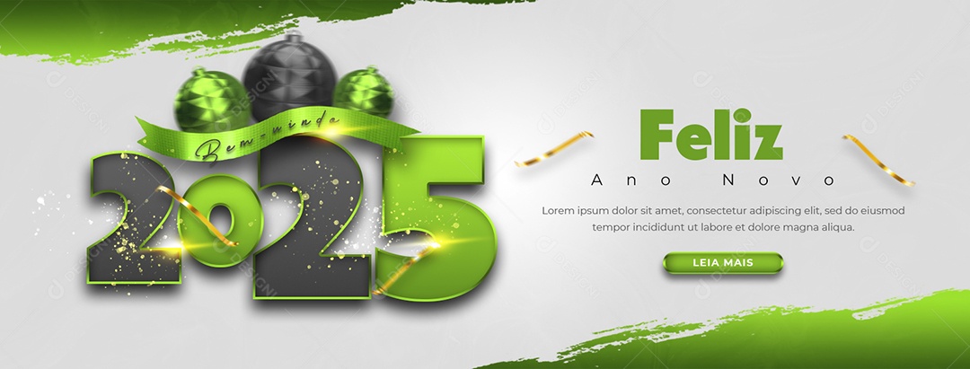 Banner Feliz Ano Novo 01 de Janeiro Social Media PSD Editável