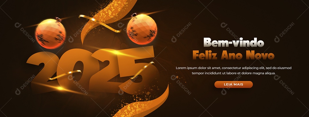 Banner Feliz Ano Novo 01 de Janeiro Social Media PSD Editável