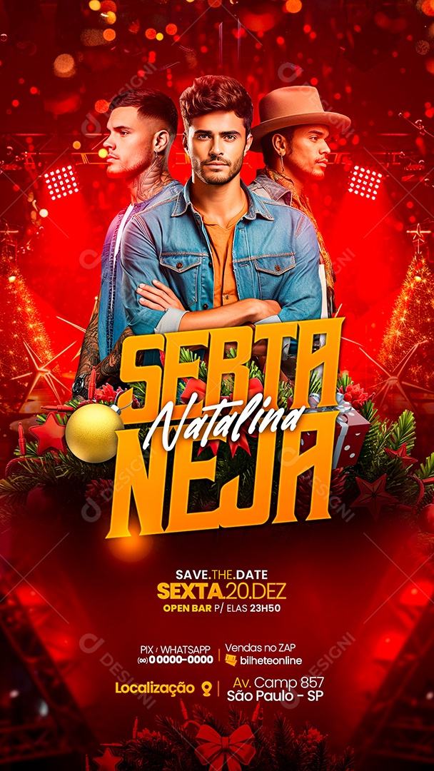Story Flyer Sertanejo Natalina Social Media PSD Editável