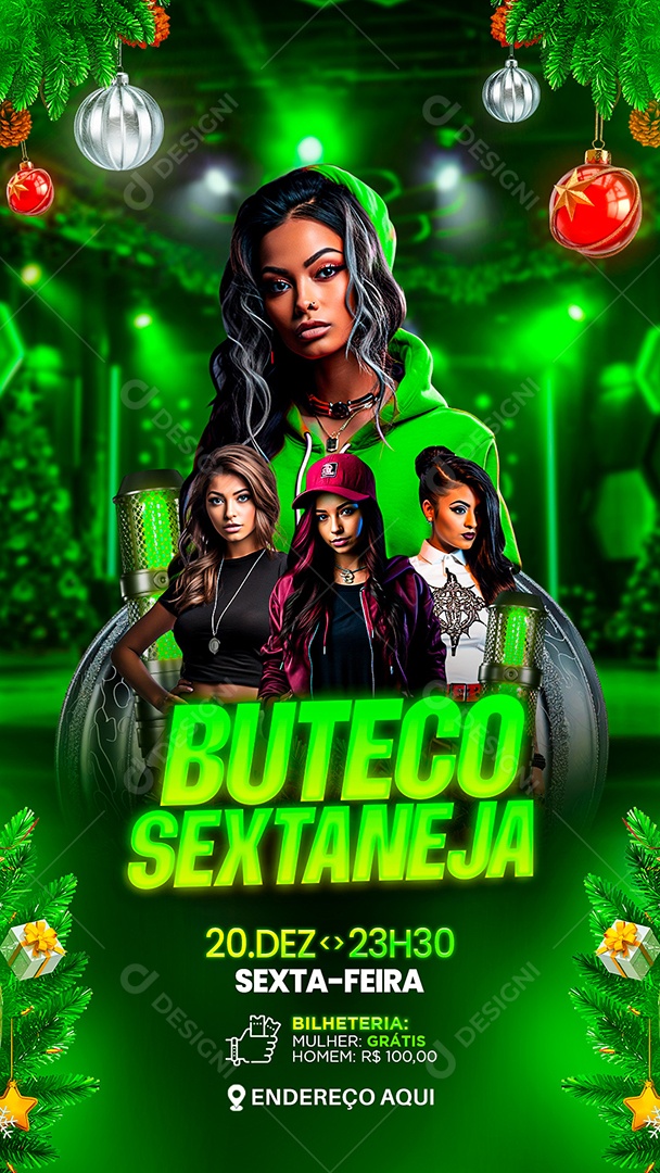 Story Flyer Natalino Buteco Sextaneja Social Media PSD Editável