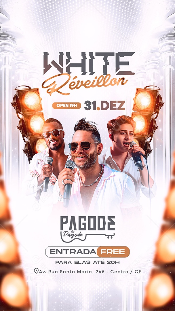 Story Flyer White Réveillon Social Media PSD Editável