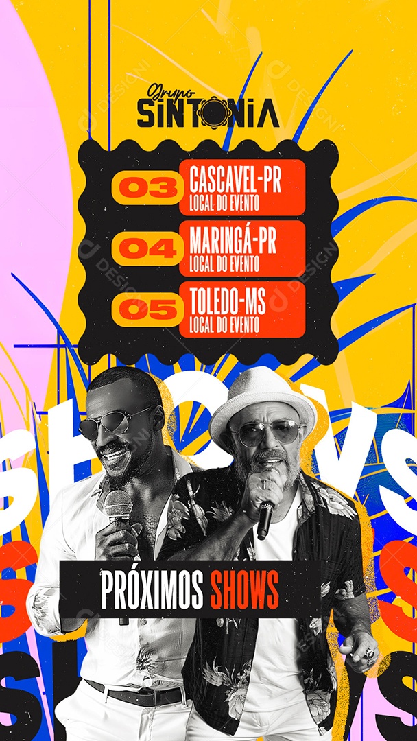 Story Flyer Próximos Shows Social Media PSD Editável