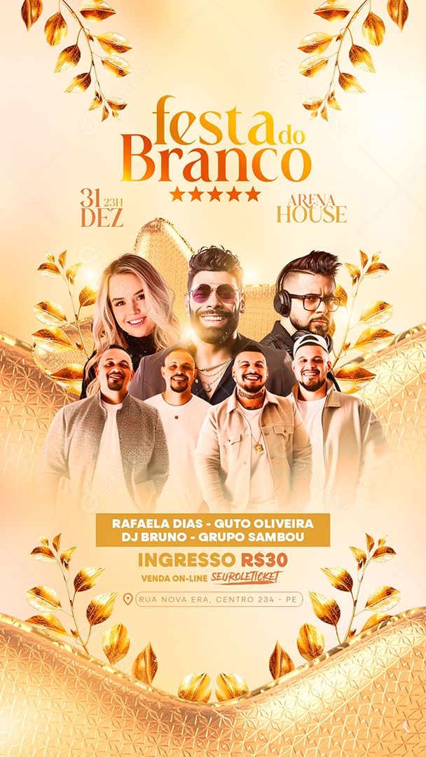 Story Flyer Festa do Branco Social Media PSD Editável