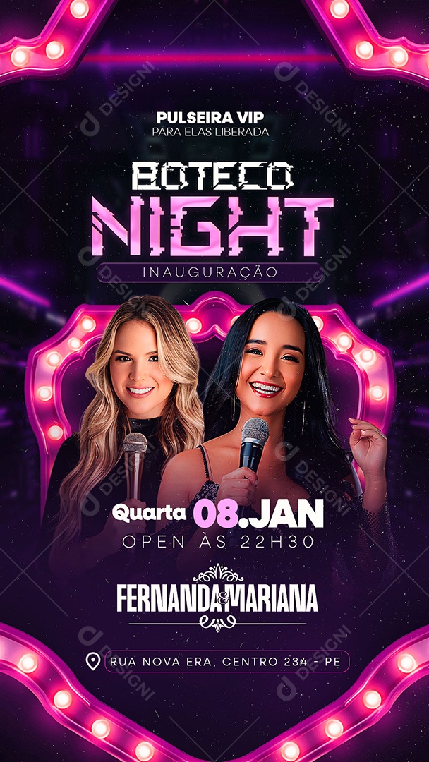 Story Flyer Boteco Night Social Media PSD Editável