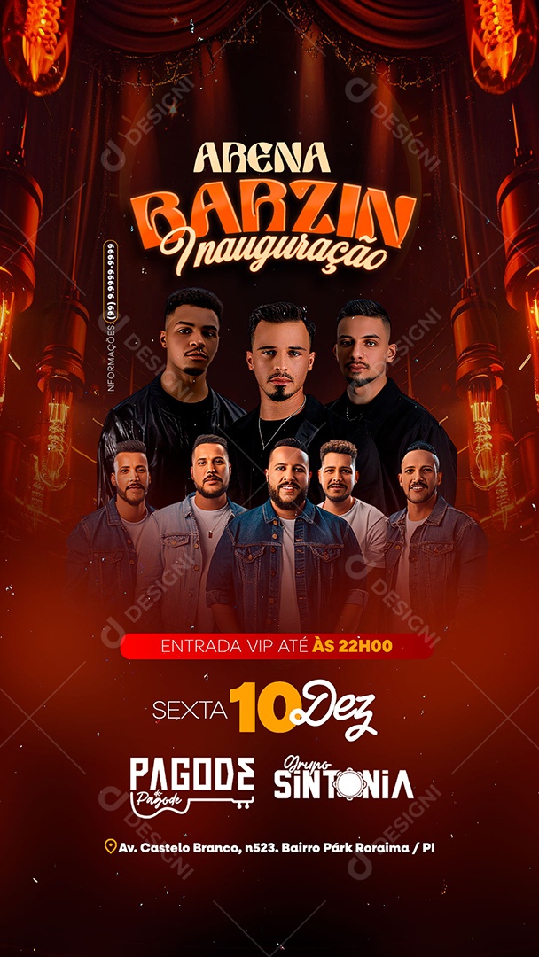 Story Flyer Arena Barzin Inauguração Social Media PSD Editável