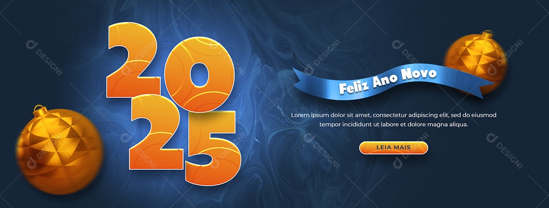 Banner Feliz Ano Novo 01 de Janeiro Social Media PSD Editável