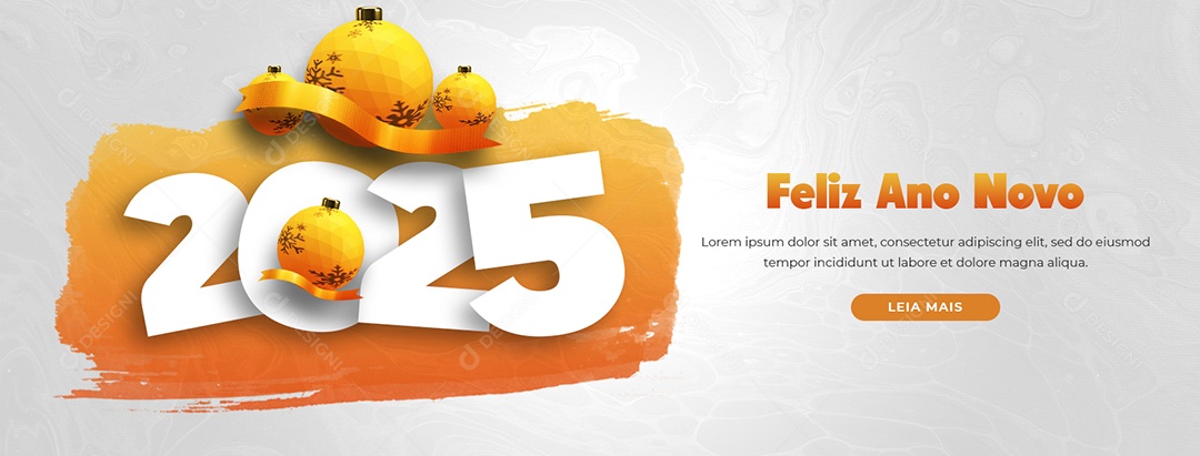 Banner Feliz Ano Novo 01 de Janeiro Social Media PSD Editável