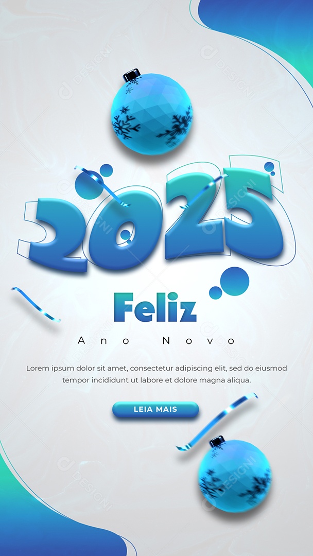 Story Flyer Feliz Ano Novo 01 de Janeiro Social Media PSD Editável